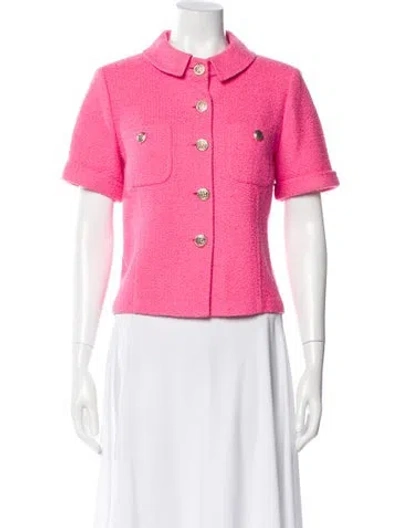 Pre-owned St John Wool Evening Jacket In Pink