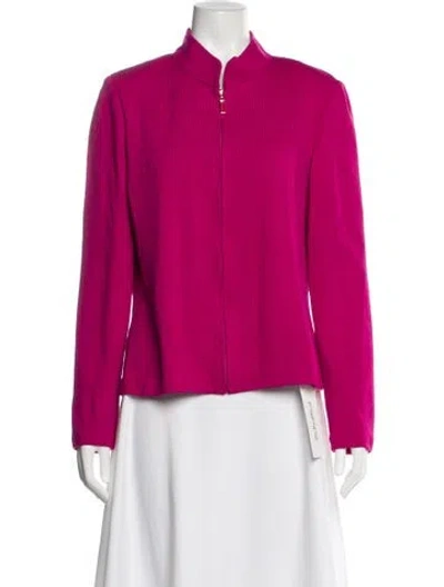 Pre-owned St John Wool Evening Jacket In Pink