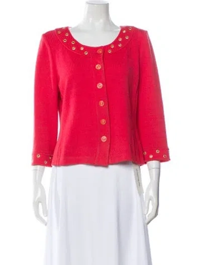 Pre-owned St John Wool Evening Jacket In Pink