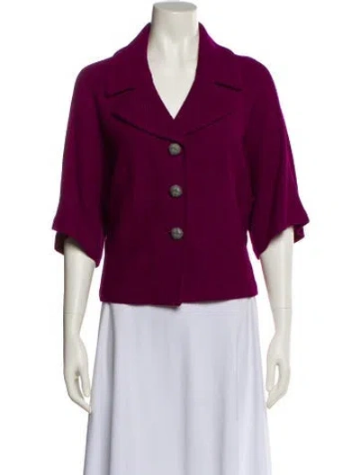 Pre-owned St John Wool Evening Jacket In Purple