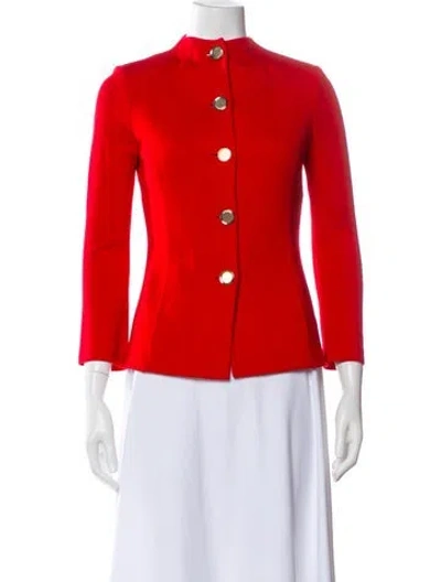 Pre-owned St John Wool Evening Jacket In Red