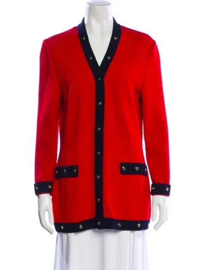 Pre-owned St John Wool Evening Jacket In Red