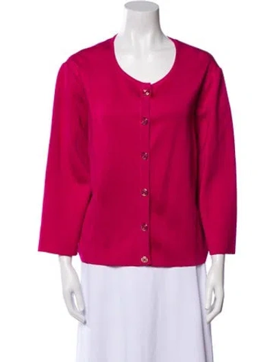 Pre-owned St John Wool Evening Jacket In Red