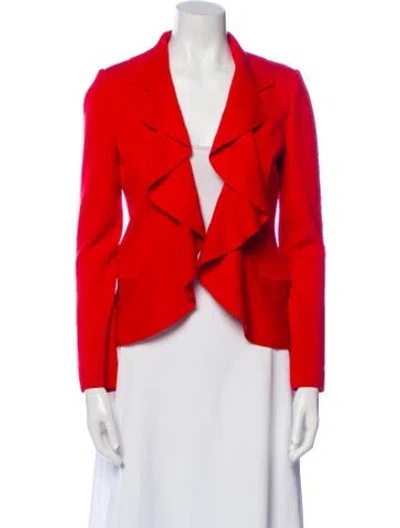 Pre-owned St John Wool Evening Jacket In Red