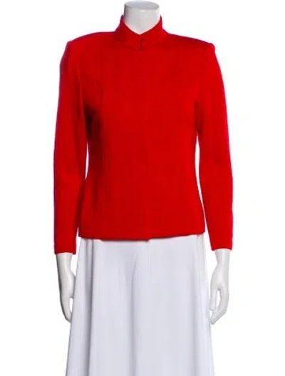 Pre-owned St John Wool Evening Jacket In Red