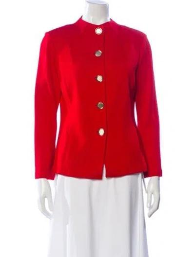 Pre-owned St John Wool Evening Jacket In Red