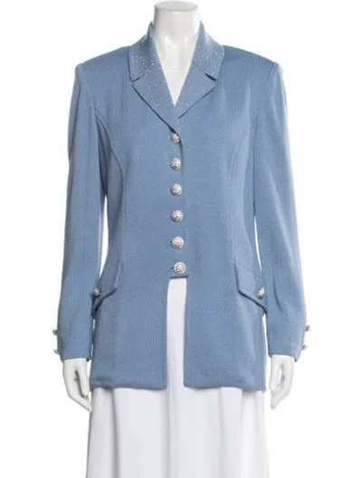 Pre-owned St John Wool Evening Jacket W/ Tags In Blue