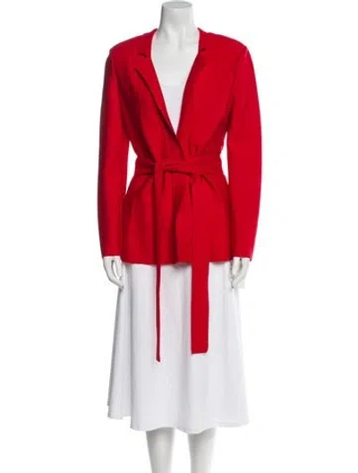 Pre-owned St John Wool Evening Jacket W/ Tags In Red
