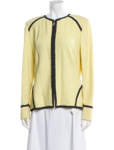 Pre-owned St John Wool Evening Jacket In Yellow