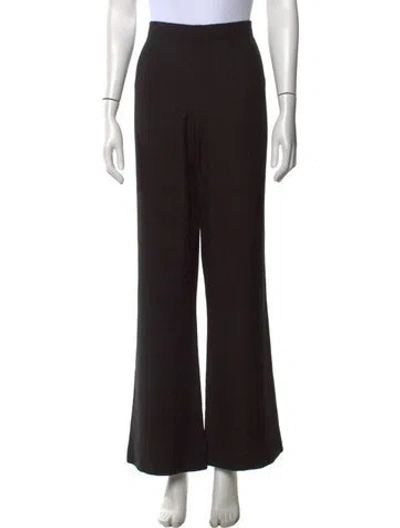 Pre-owned St John Wool Flared Pants In Black
