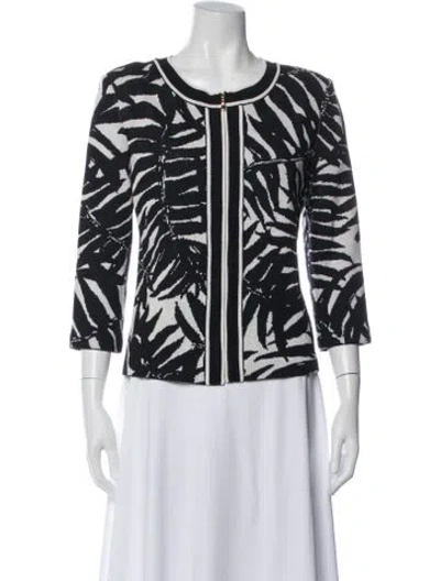 Pre-owned St John Wool Graphic Print Jacket In Multi