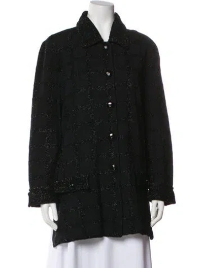 Pre-owned St John Wool Jacket In Black