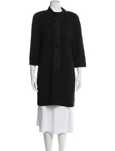 Pre-owned St John Wool Jacket In Black
