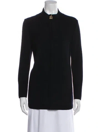 Pre-owned St John Wool Jacket In Black
