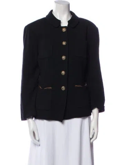Pre-owned St John Wool Jacket In Black