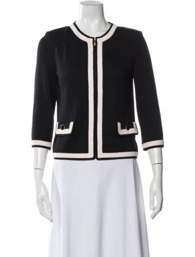 Pre-owned St John Wool Jacket In Black