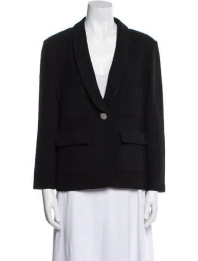 Pre-owned St John Wool Jacket In Black