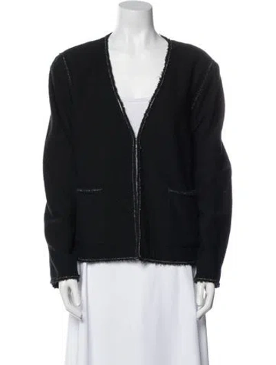 Pre-owned St John Wool Jacket In Black
