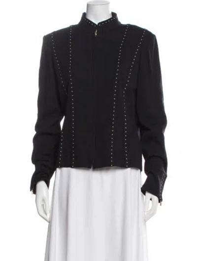 Pre-owned St John Wool Jacket In Black