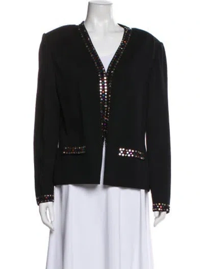 Pre-owned St John Wool Jacket In Black