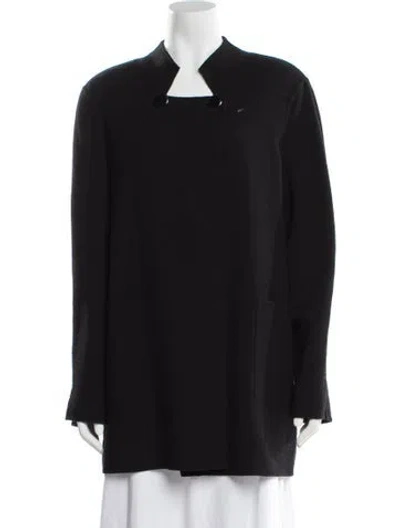 Pre-owned St John Wool Jacket In Black