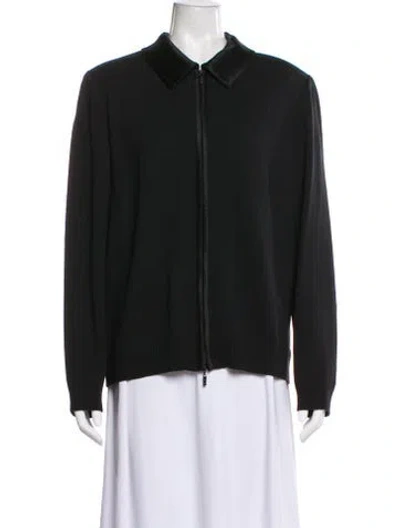 Pre-owned St John Wool Jacket In Black