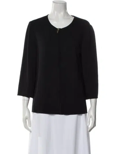 Pre-owned St John Wool Jacket In Black