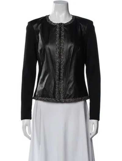 Pre-owned St John Wool Jacket In Black