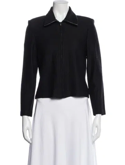 Pre-owned St John Wool Jacket In Black