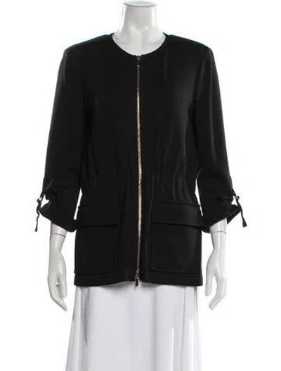 Pre-owned St John Wool Jacket In Black