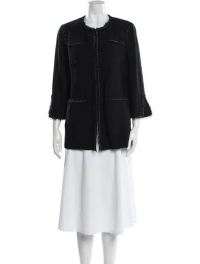 Pre-owned St John Wool Jacket In Black
