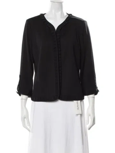 Pre-owned St John Wool Jacket In Black