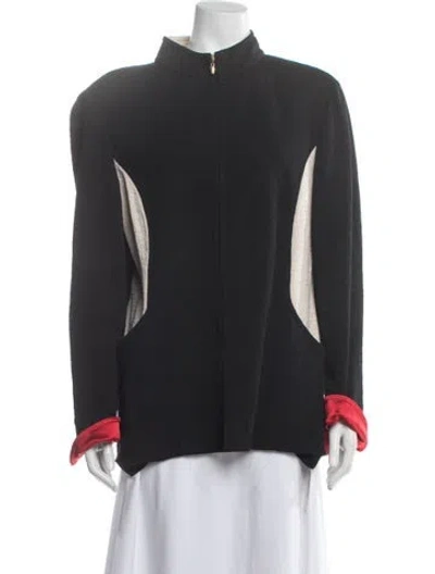 Pre-owned St John Wool Jacket In Black