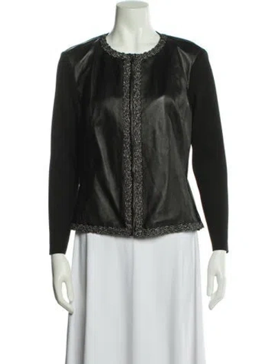 Pre-owned St John Wool Jacket In Black