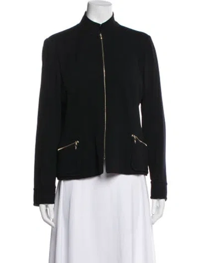 Pre-owned St John Wool Jacket In Black