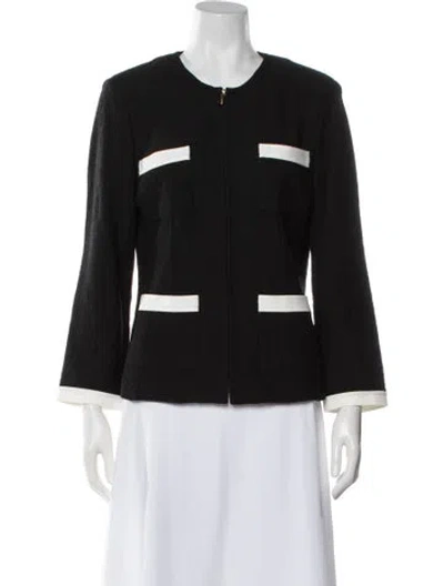 Pre-owned St John Wool Jacket In Black