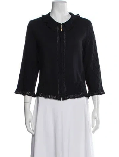 Pre-owned St John Wool Jacket In Black
