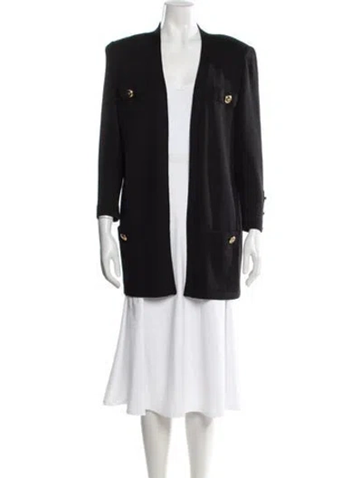 Pre-owned St John Wool Jacket In Black