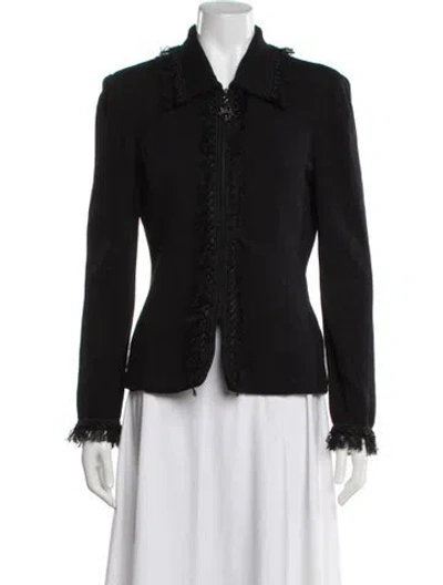 Pre-owned St John Wool Jacket In Black