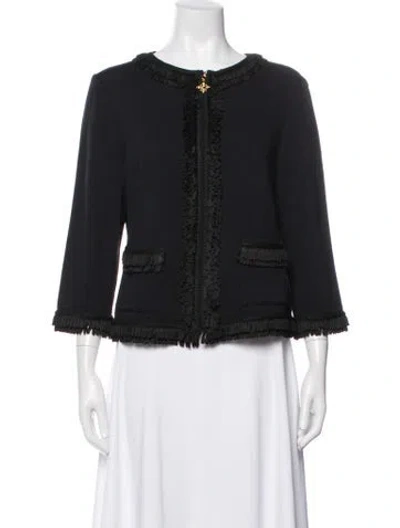 Pre-owned St John Wool Jacket In Black