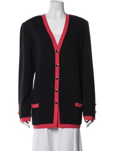 Pre-owned St John Wool Jacket In Black