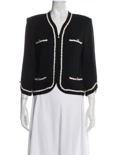 Pre-owned St John Wool Jacket In Black