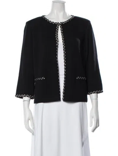 Pre-owned St John Wool Jacket In Black