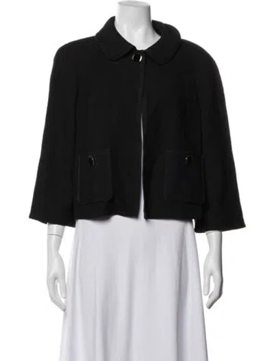 Pre-owned St John Wool Jacket In Black