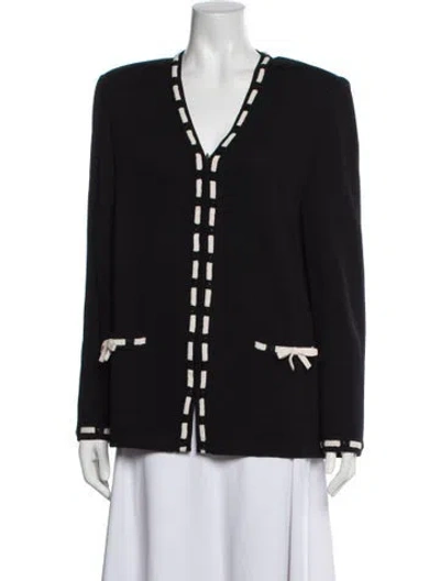 Pre-owned St John Wool Jacket In Black