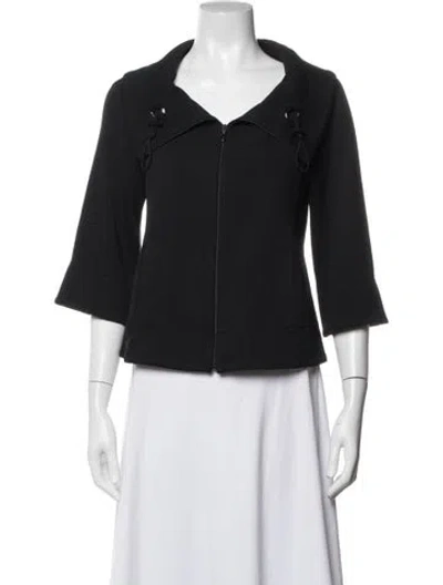 Pre-owned St John Wool Jacket In Black