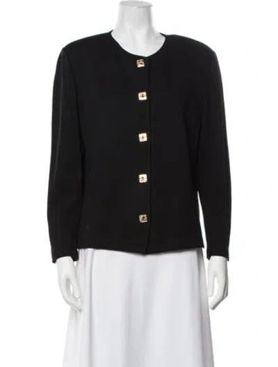 Pre-owned St John Wool Jacket In Black