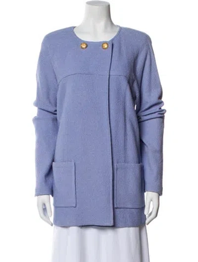 Pre-owned St John Wool Jacket In Blue