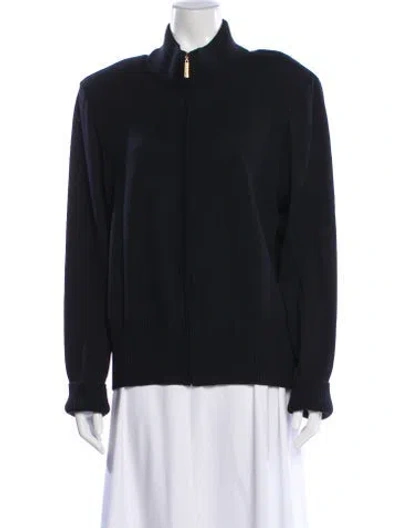 Pre-owned St John Wool Jacket In Blue