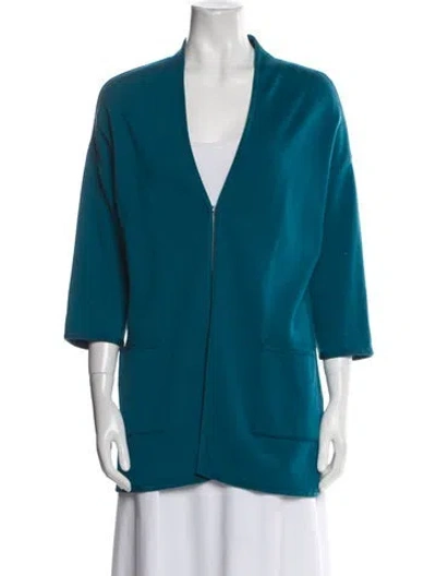 Pre-owned St John Wool Jacket In Blue
